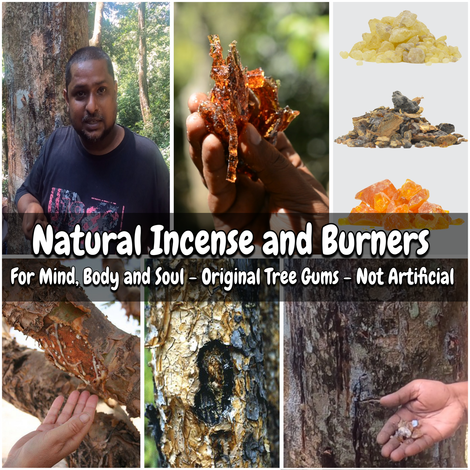 Natural Incense And Burners - Original Tree Gums - Not Artificial