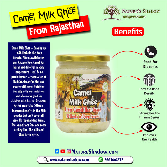 Camel Milk Ghee - From Camels That Graze 36 Herbs In The Wild - 150 Grams