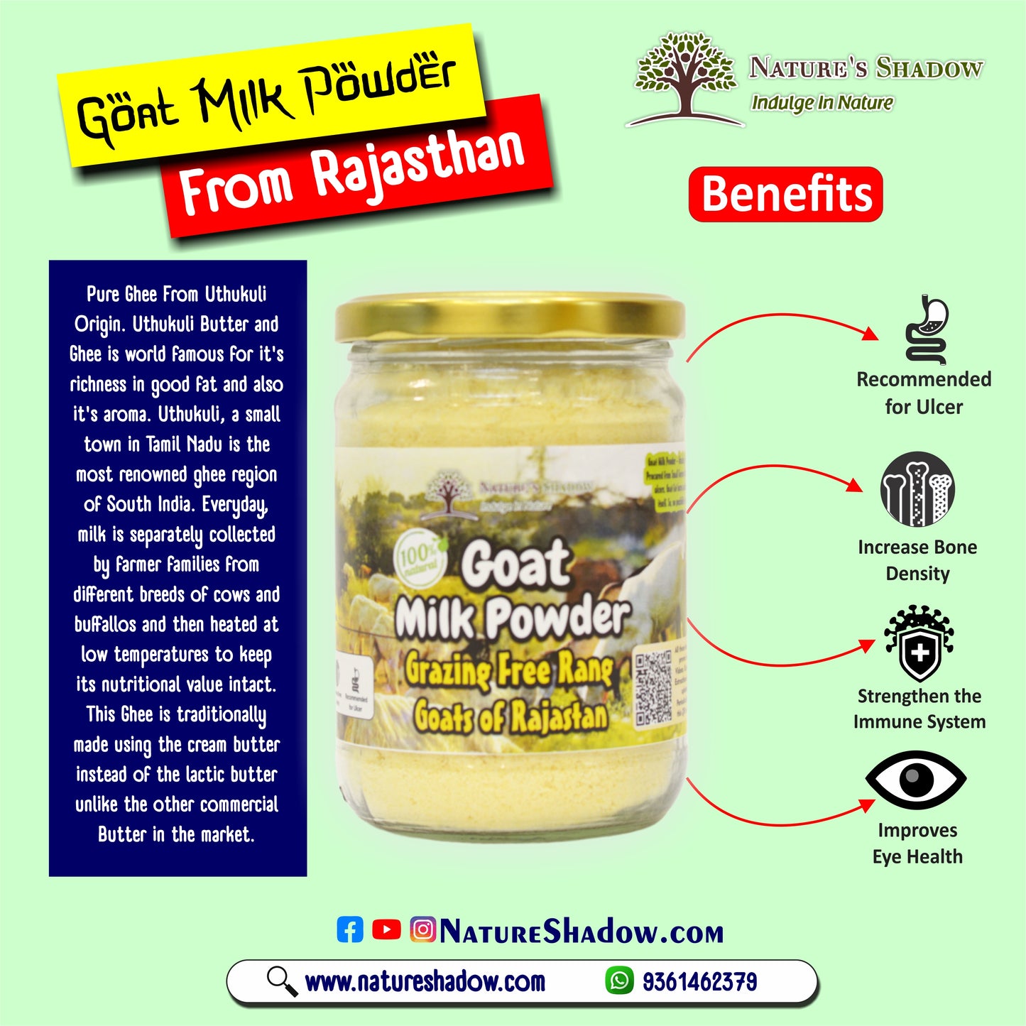 Goat Milk Powder – Grazing  Free Range Goats of Rajasthan